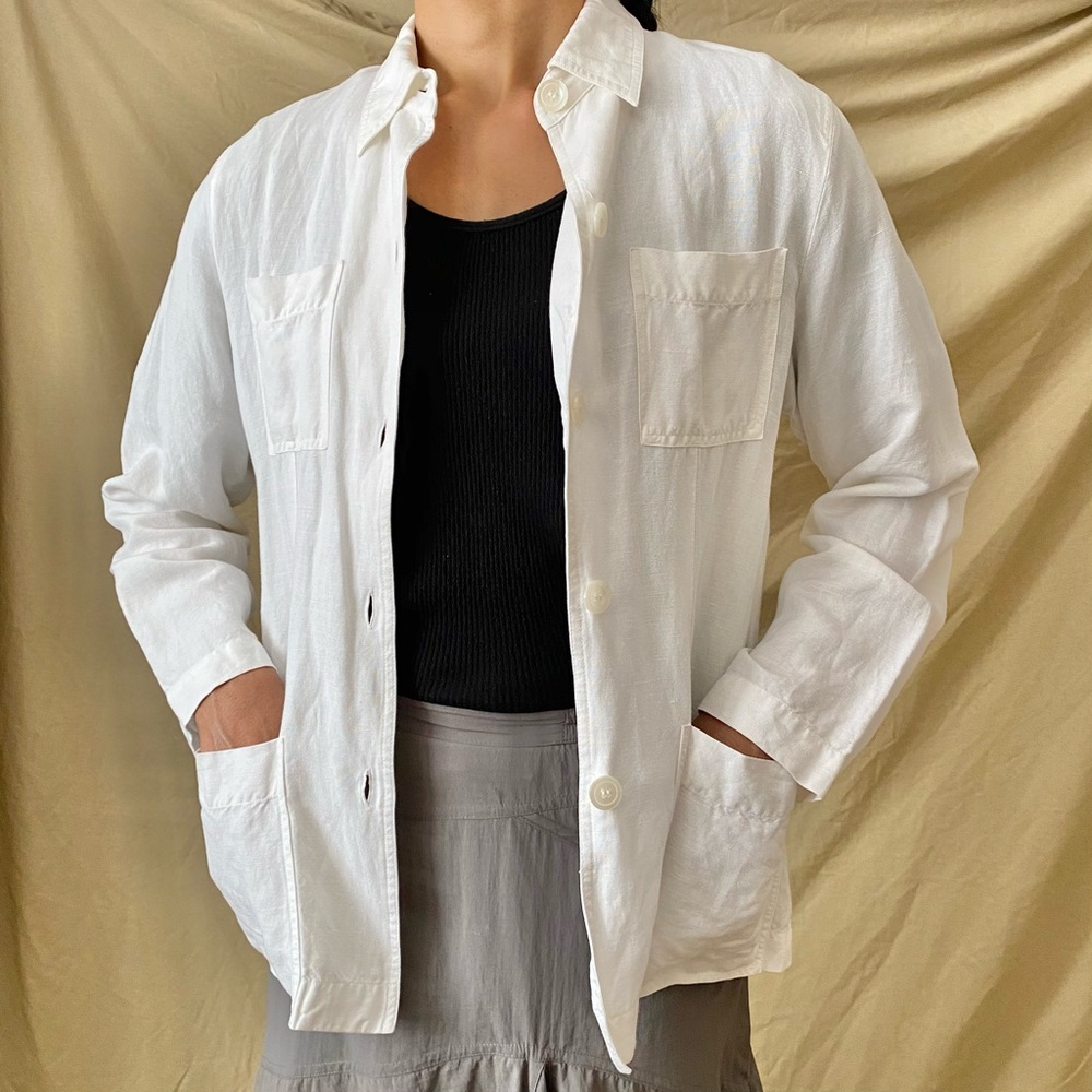 Vintage White Linen Shacket 🥼